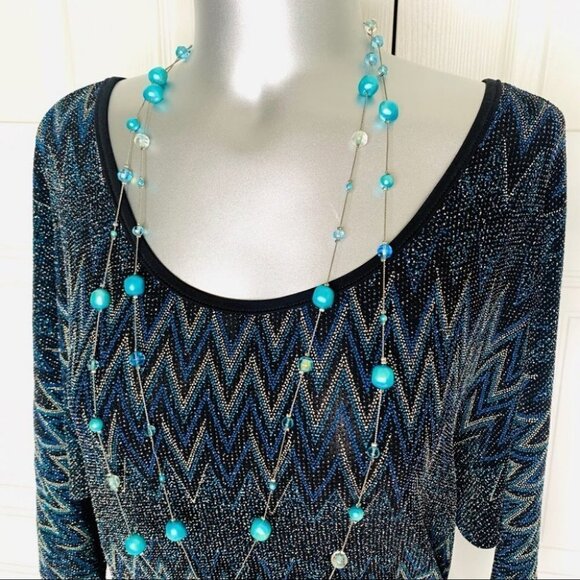 LIMITÉ slouchy with glitter oversized top dress top women size large - Picture 3 of 7